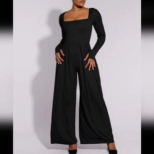 Shapellx Square Neckline Built-in Shaping Jumpsuit